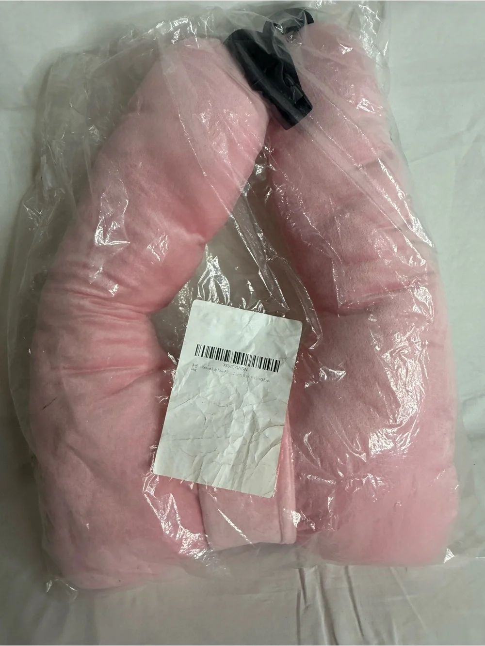 Plush Pink Kids Neck Pillow with Cute Animal Face